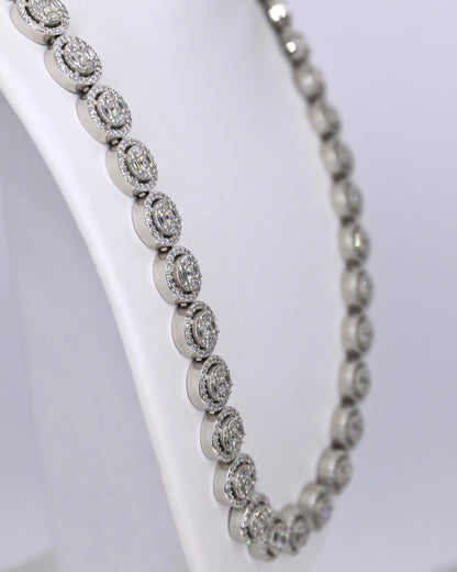 Round Cluster Moissanite 13MM Cuban