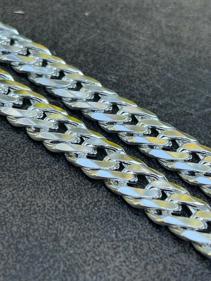 Tight Double Curb Chain Necklace Or Bracelet - 925 Sterling Silver - 7"-30" - 3.5mm-16mm