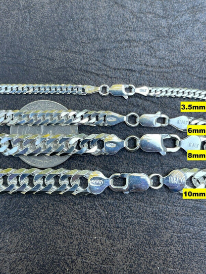 Tight Double Curb Chain Necklace Or Bracelet - 925 Sterling Silver - 7"-30" - 3.5mm-16mm