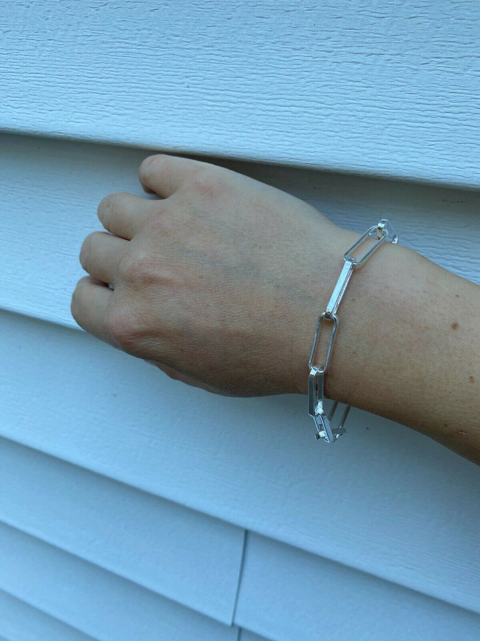 LARGE Paperclip Link Chain Necklace Or Bracelet - 925 Sterling Silver - 6"-24" - 7mm