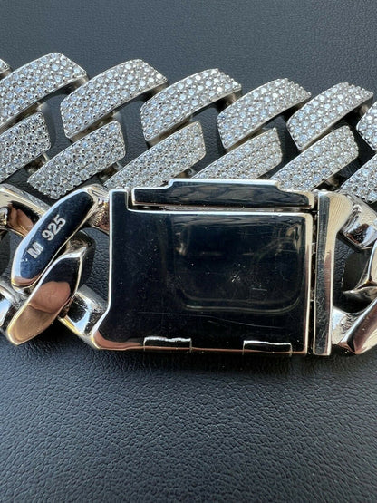 MOISSANITE Thick KILO Miami Cuban Link Prong Chain Necklace Iced Out - 925 Silver - 22mm - 16-30"