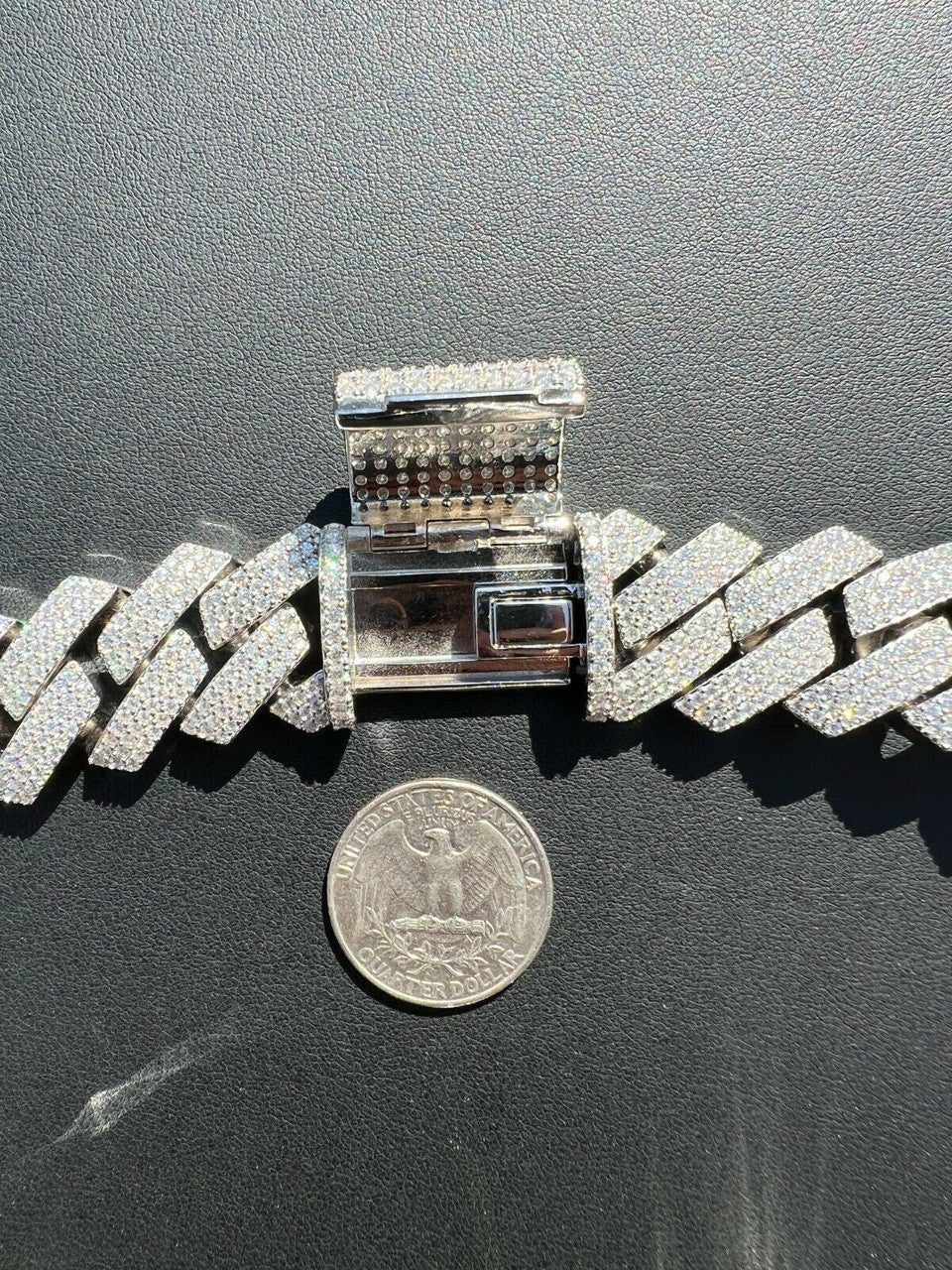 MOISSANITE Thick KILO Miami Cuban Link Prong Chain Necklace Iced Out - 925 Silver - 22mm - 16-30"