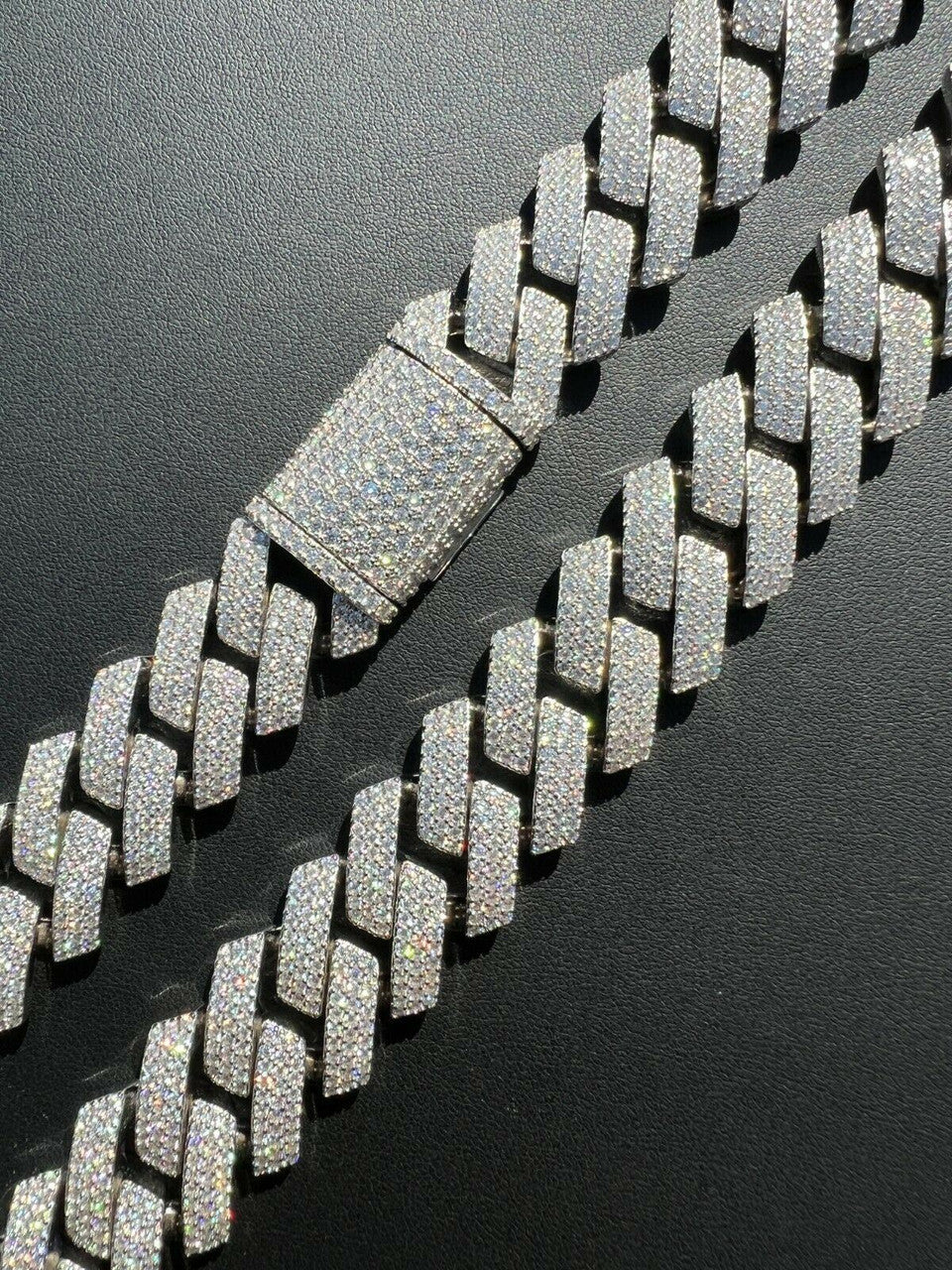 MOISSANITE Thick KILO Miami Cuban Link Prong Chain Necklace Iced Out - 925 Silver - 22mm - 16-30"